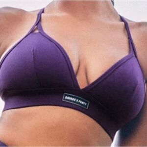 Savage Fenty Spotlight‎ Low-Impact Sports Bra  NWT in packaging XS Punk PURPLE